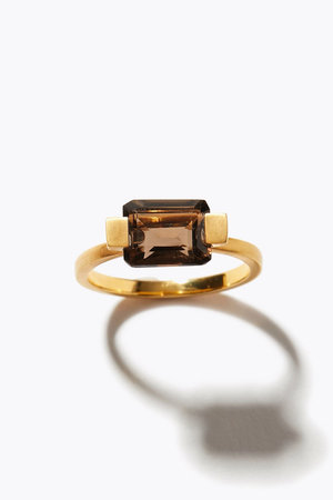 アルティーダ ウード/ARTIDA OUDのancient レクタングル スモーキークォーツ リング(150400/150401)