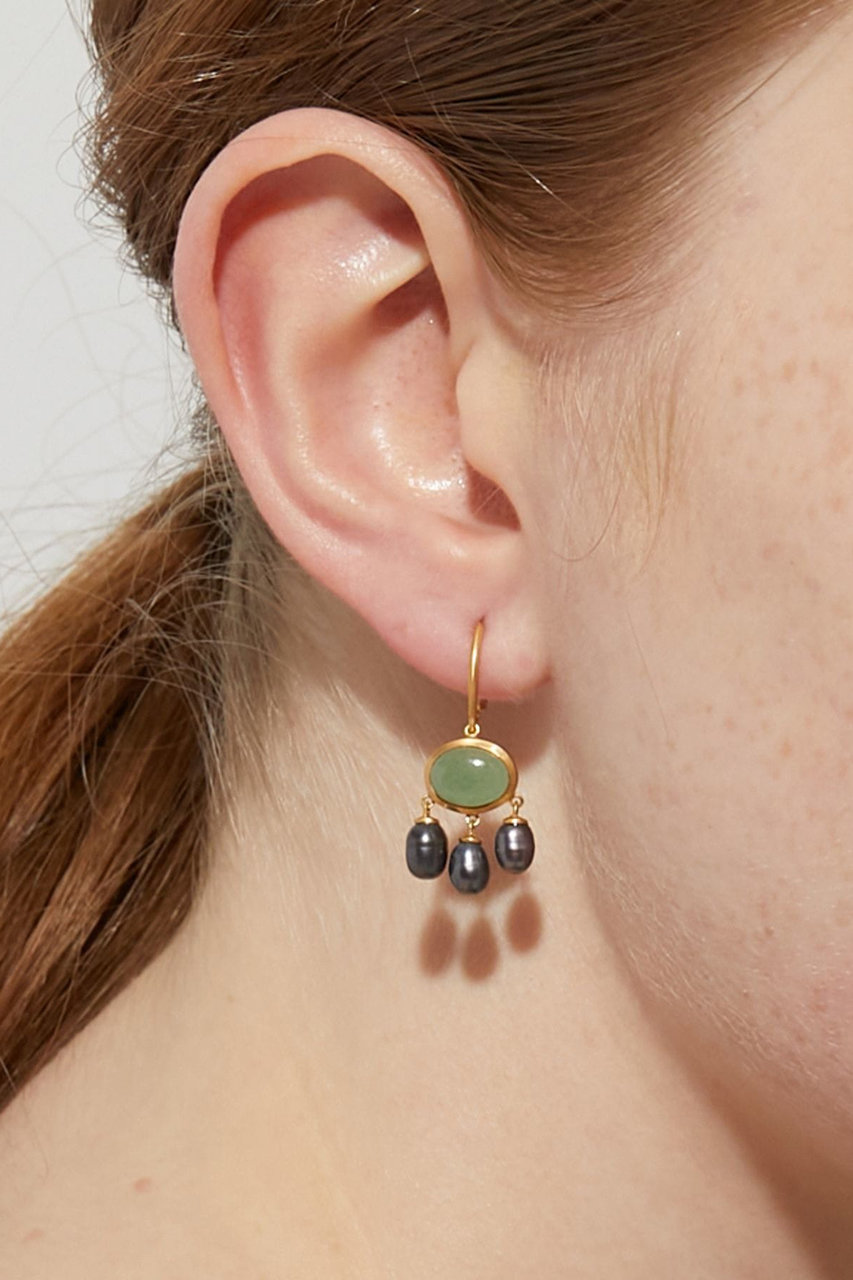 アルティーダウード　ピアス　2個セット ARTIDA OUD(アルティーダ ウード)｜ancient アベンチュリン グレー