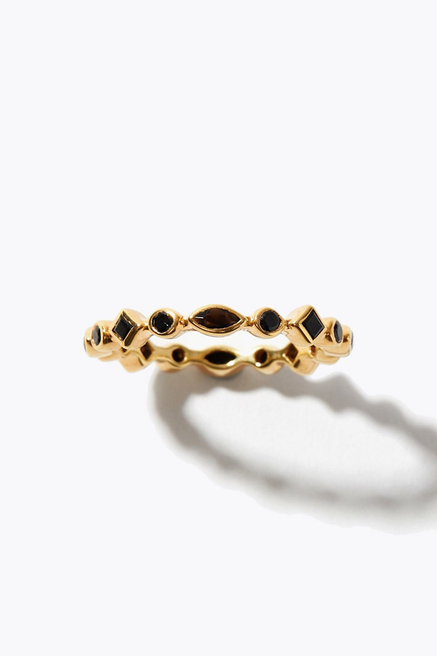 ARTIDA OUD eden オニキス マルチ エタニティ リング (ブラック, 9号) アルティーダ ウード ELLE SHOP