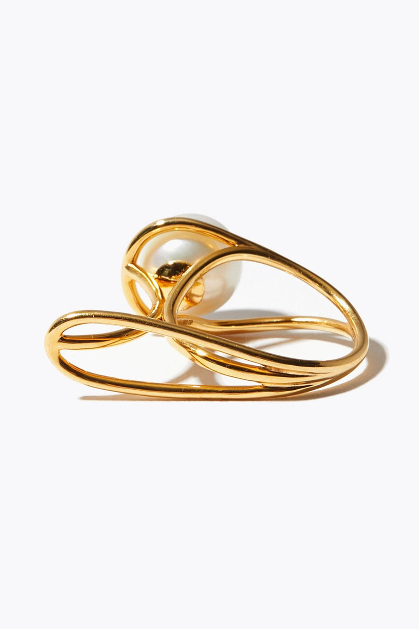 アルティーダウード　アコヤパール　リング philia] アコヤパール＆seleneパヴェダイヤモンド オープン リング