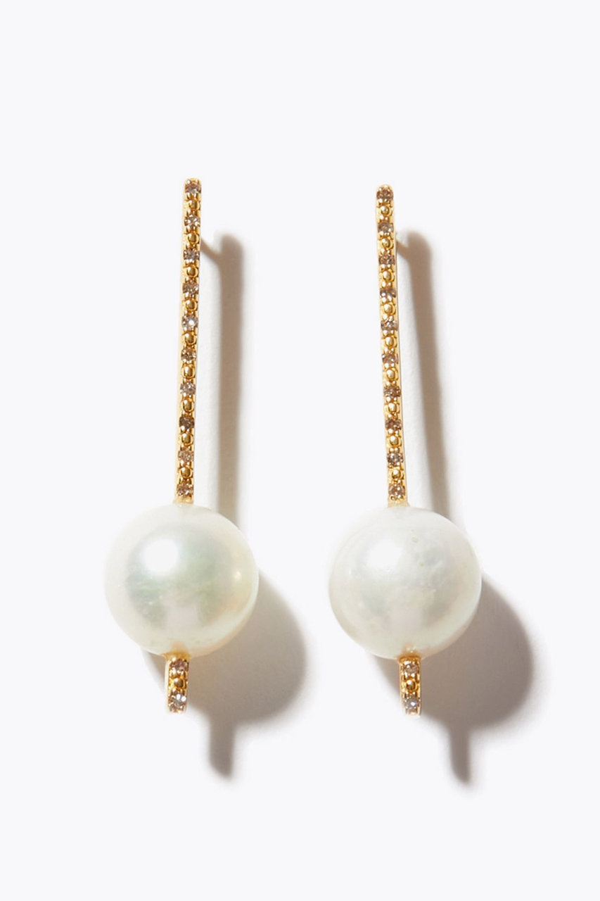 ARTIDA OUD philia アコヤパール パヴェダイヤモンド ライン ピアス (ホワイト, one size) アルティーダ ウード ELLE SHOP ARTIDA OUD philia アコヤパール パヴェダイヤモンド ライン ピアス (ホワイト, one size) アルティーダ ウード ELLE SHOP