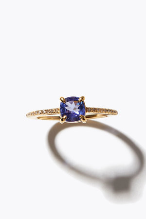 アルティーダ ウード/ARTIDA OUDの【1/22 0:00販売開始】elafonisi クッション タンザナイト パヴェダイヤモンド ハーフエタニティ リング(150400/150401)