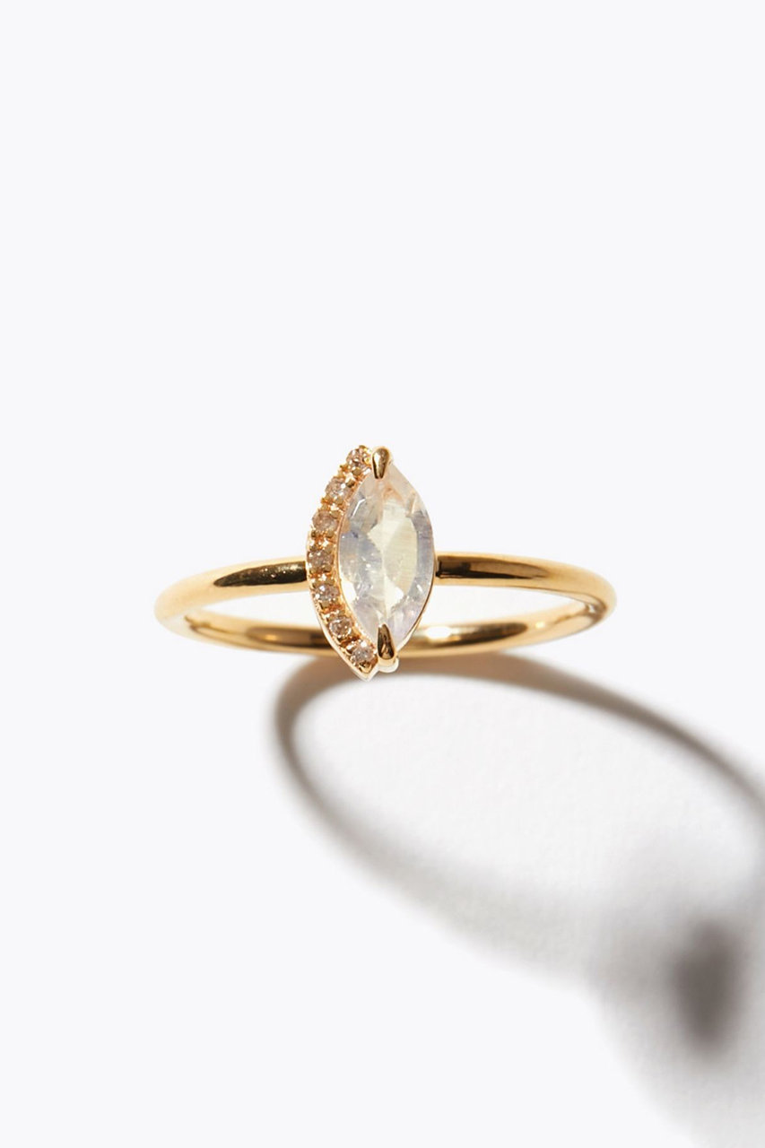 アルティーダ ウード/ARTIDA OUDのelafonisi マーキス レインボームーンストーン パヴェダイヤモンド リング(ホワイト/1226120501210013)