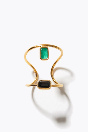 アルティーダ ウード/ARTIDA OUDのancient エメラルド オニキス ネイル リング(150400/150401)