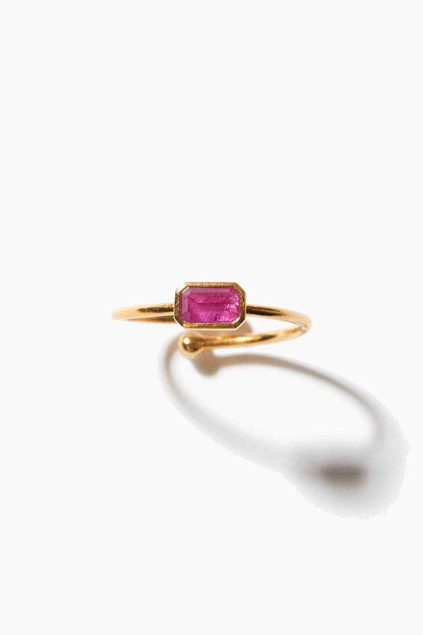 アルティーダ ウード/ARTIDA OUDのancient レクタングル ルビー ネイル リング(ピンク/12262205015)