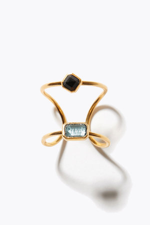 アルティーダ ウード/ARTIDA OUDのancient オニキス ロンドンブルートパーズ ネイル リング(150400/150401)