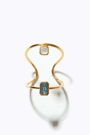 アルティーダ ウード/ARTIDA OUDのancient ロンドンブルートパーズ ムーンストーン ネイル リング(150400/150401)