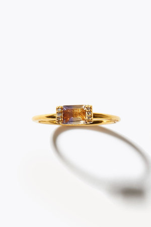 アルティーダ ウード/ARTIDA OUDの【5/7 0:00販売開始】elafonisi レクタングル アメトリン パヴェダイヤモンド リング(150400/150401)