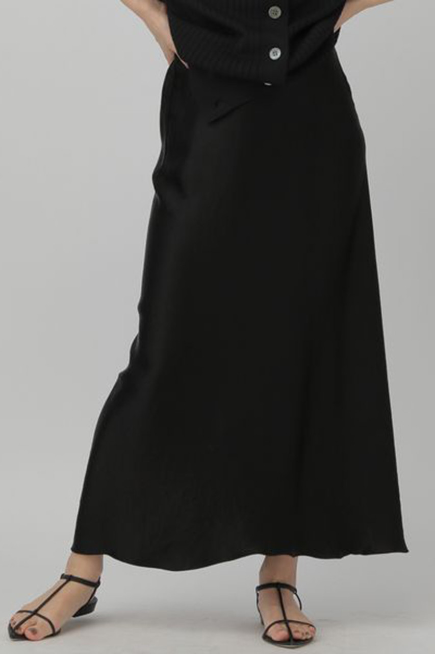 chaos カオス リベールサテンスカート ブラック裾幅…1456cm