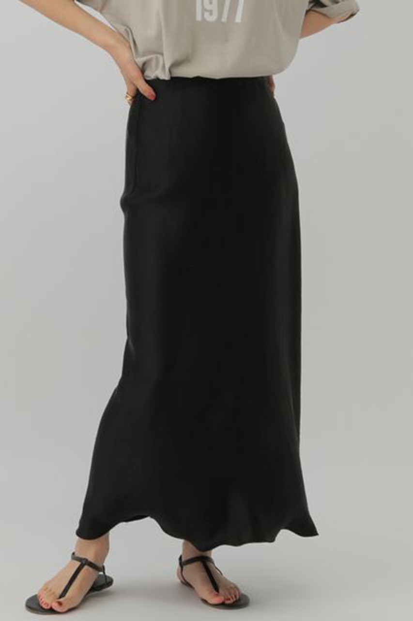 【人気•定番】カオス　chaos★リベールサテン　ロングスカート　黒スカート