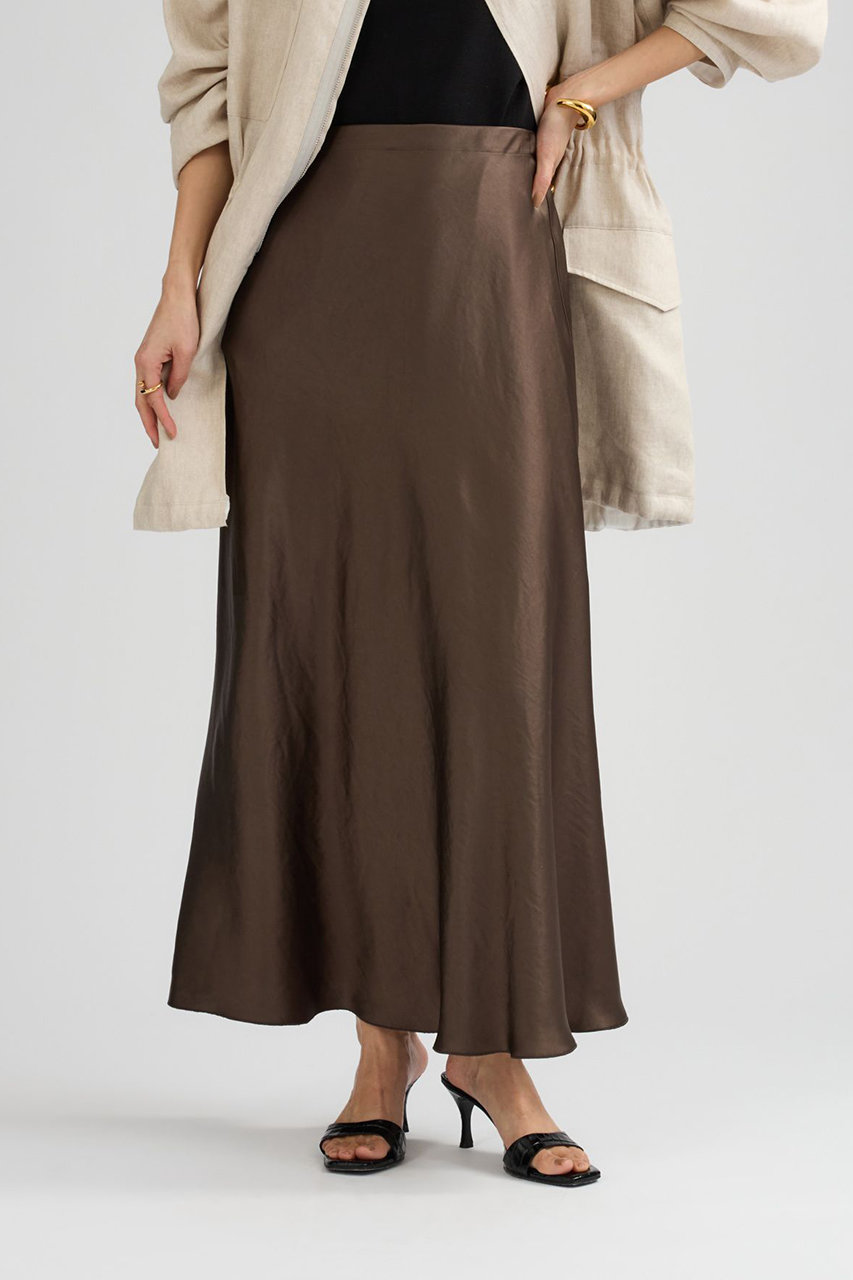 カオス/Chaosのリベールサテンロングスカート(ダークオリーブ/943170)