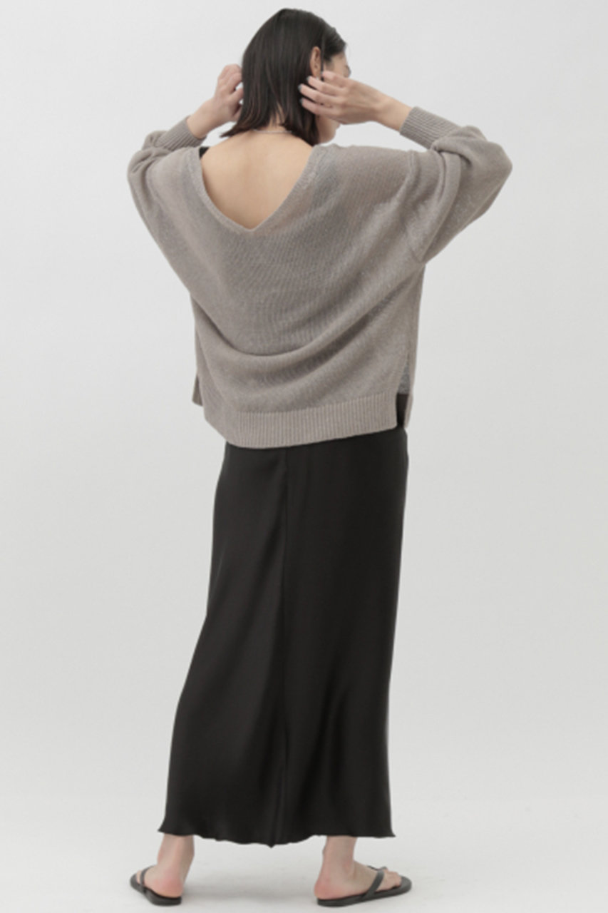 Chaos カオス リネンリリヤーン2wayニットプルオーバー ベージュ の通販 Elleshop エル ショップ