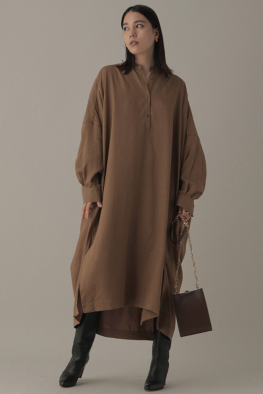 Chaos カオス フィールツイルシャツワンピース キャメル の通販 Elleshop エル ショップ