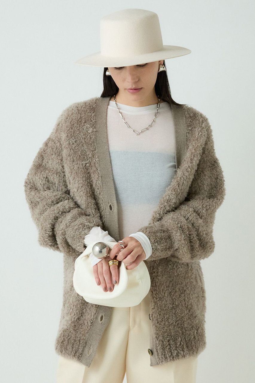 Chaos ペルシアモールカーディガン (モカベージュ, F) カオス ELLE SHOP Chaos ペルシアモールカーディガン (モカベージュ, F) カオス ELLE SHOP
