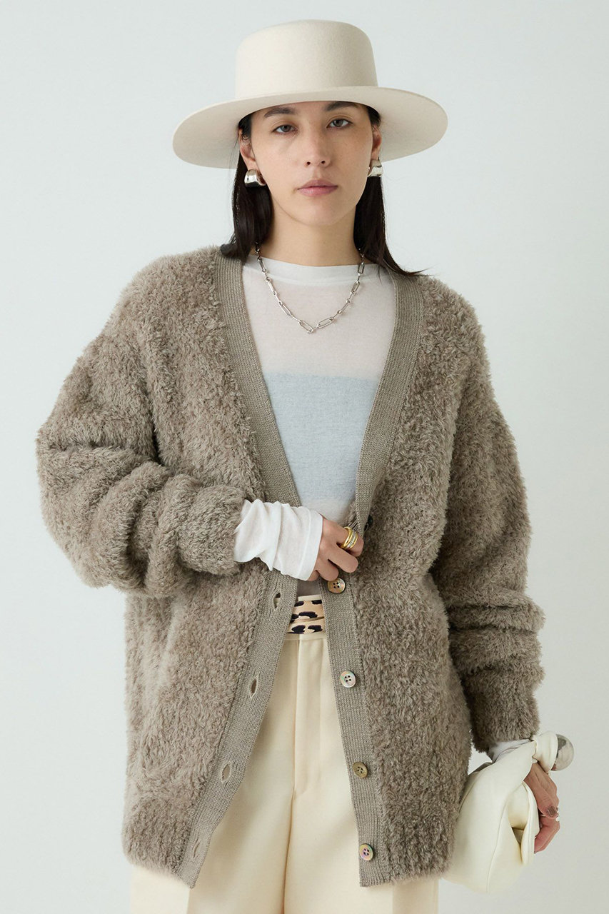 Chaos(カオス)｜ペルシアモールカーディガン/モカベージュ の通販