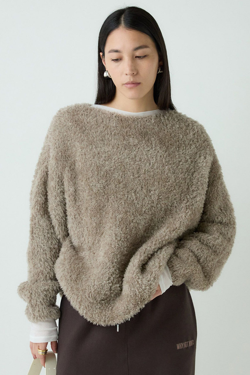 Chaos ペルシアモールニットプルオーバー (モカベージュ, F) カオス ELLE SHOP Chaos ペルシアモールニットプルオーバー (モカベージュ, F) カオス ELLE SHOP