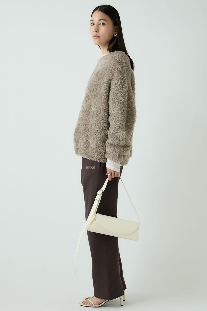 Chaos カオス 美品 コットン 畦リブ編み オーバーサイズ ニット ベージュ Chaos(カオス)｜ペルシアモールニットプルオーバー/モカベージュ