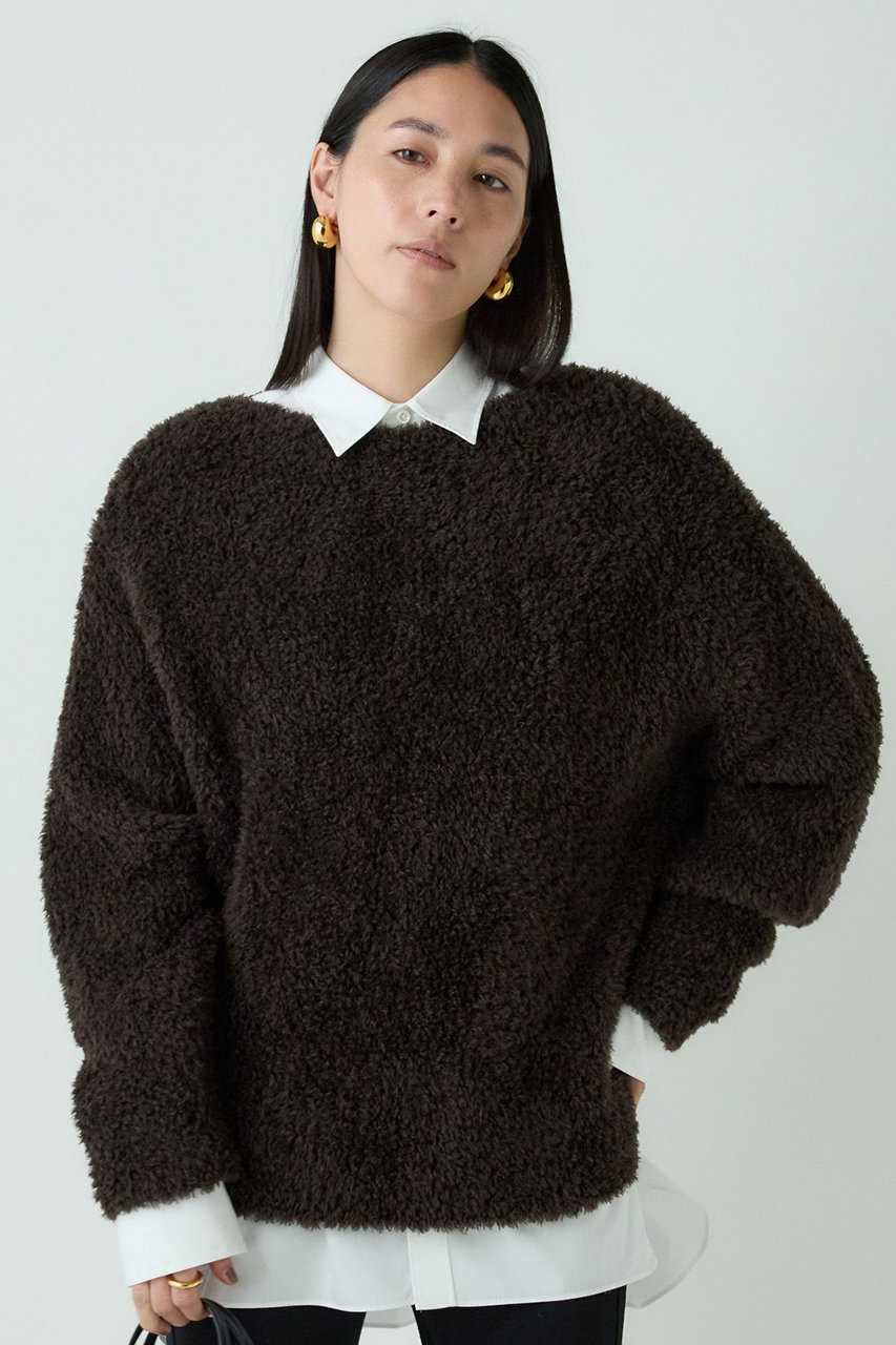 Chaos ペルシアモールニットプルオーバー (ダークブラウン, F) カオス ELLE SHOP Chaos ペルシアモールニットプルオーバー (ダークブラウン, F) カオス ELLE SHOP