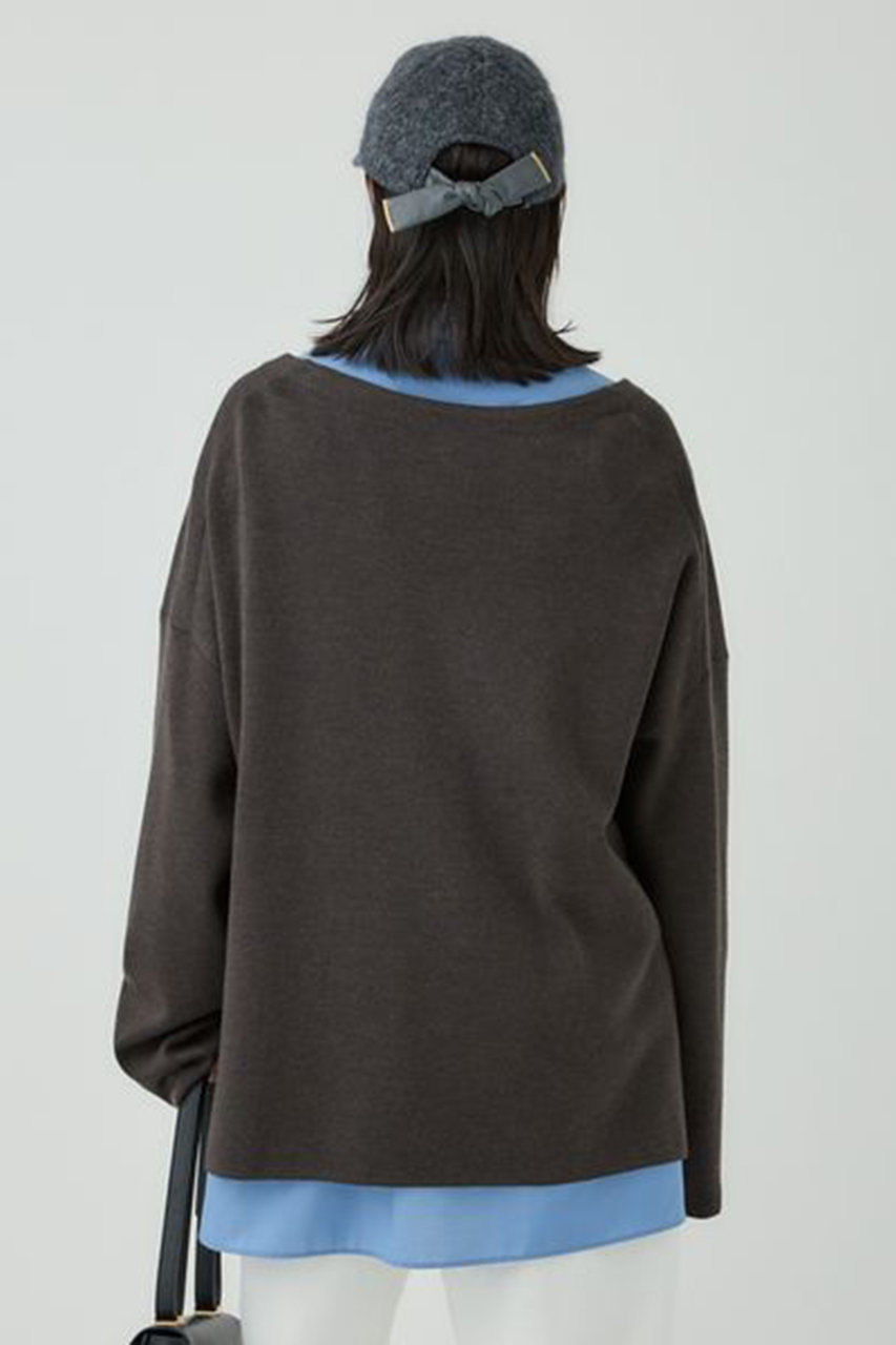 Chaos(カオス)｜シエラウールVネックニット/ブラウン の通販｜ELLESHOP