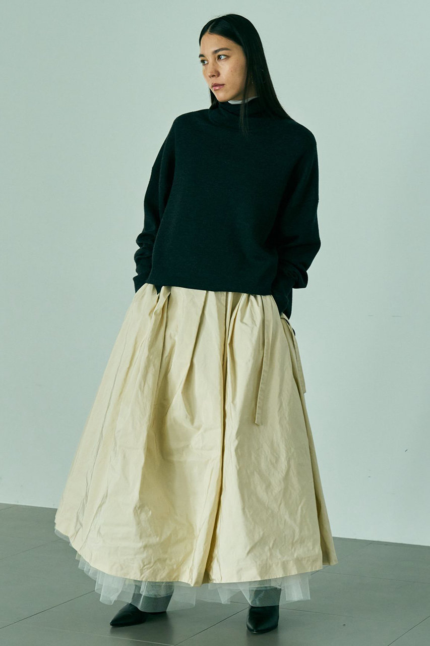 Chaos(カオス)｜シエラウールタートルネックニット/チャコール