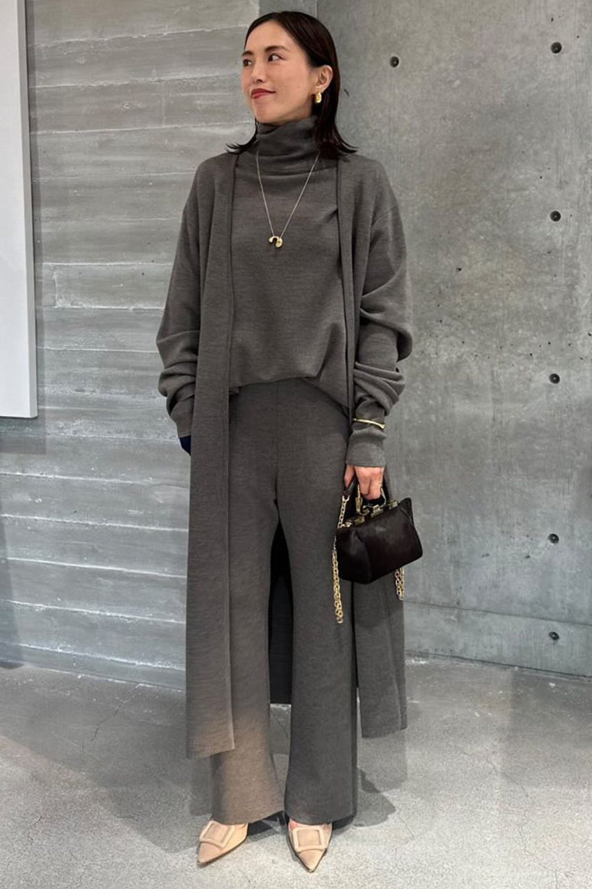 Chaos シエラウールタートルネックニット (グレージュ, F) カオス ELLE SHOP