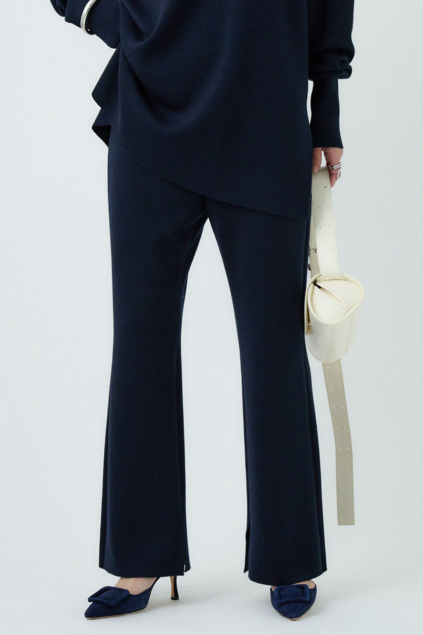 Chaos シエラウールニットパンツ (ネイビー, F) カオス ELLE SHOP