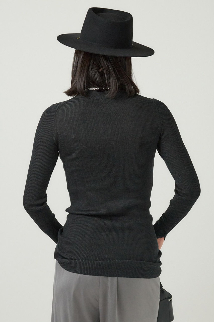 Chaos ウールボアベスト　ブラック★シルクリブタートル Chaos(カオス)｜CS18Gシルクリブタートルネック/ブラック の通販