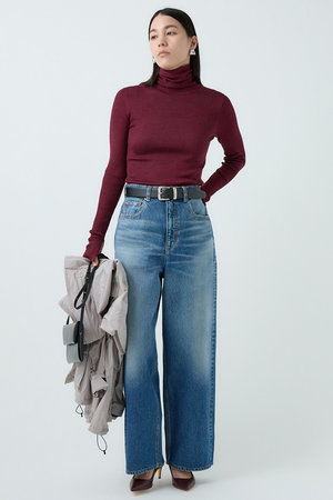 カオス/ChaosのCS18Gシルクリブタートルネック(110300/110301)