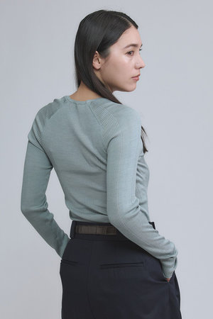 カオス/Chaosの【予約販売】18Gシルクリブニットクルーネック