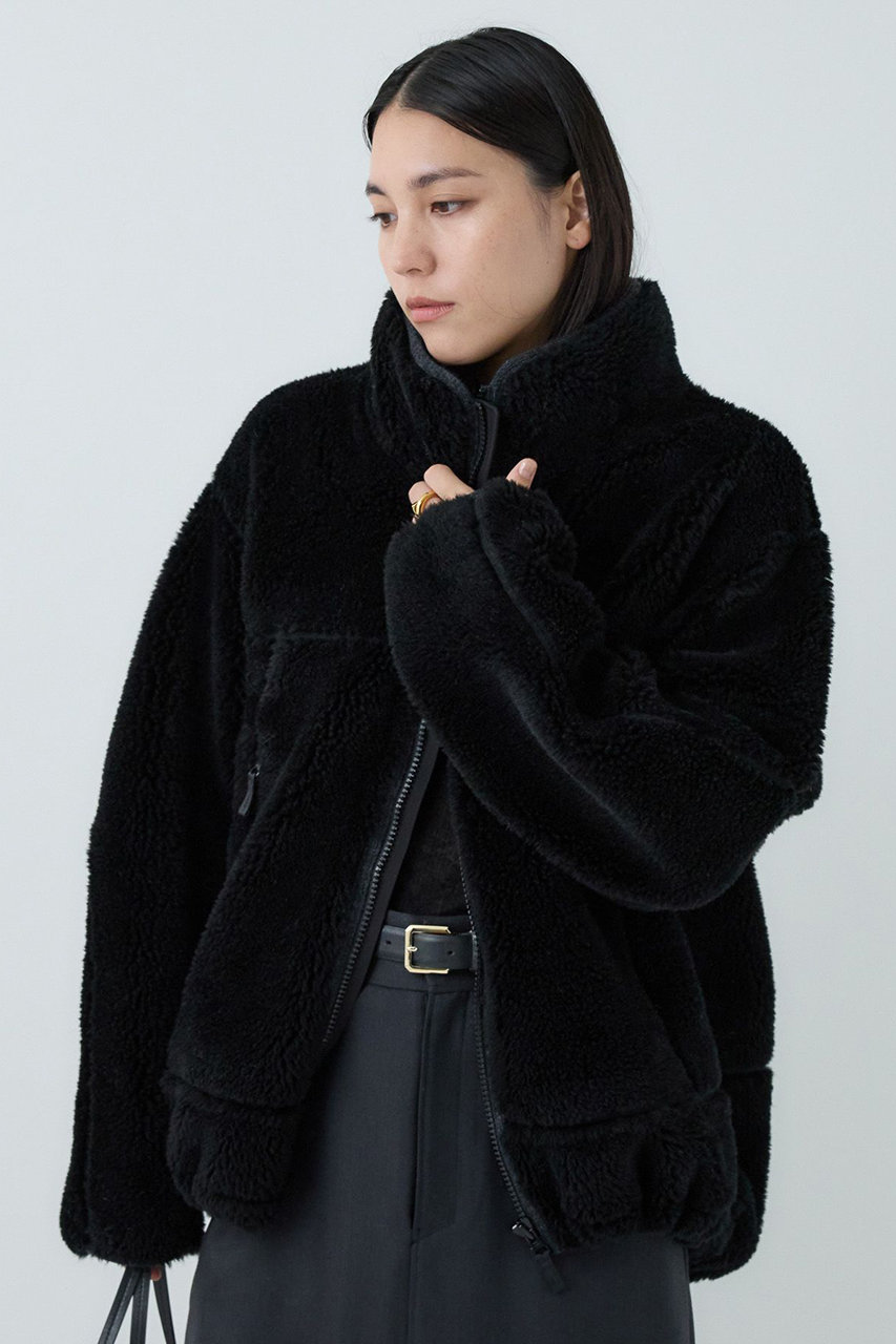 Chaos ウールボアブルゾン (ブラック, F) カオス ELLE SHOP