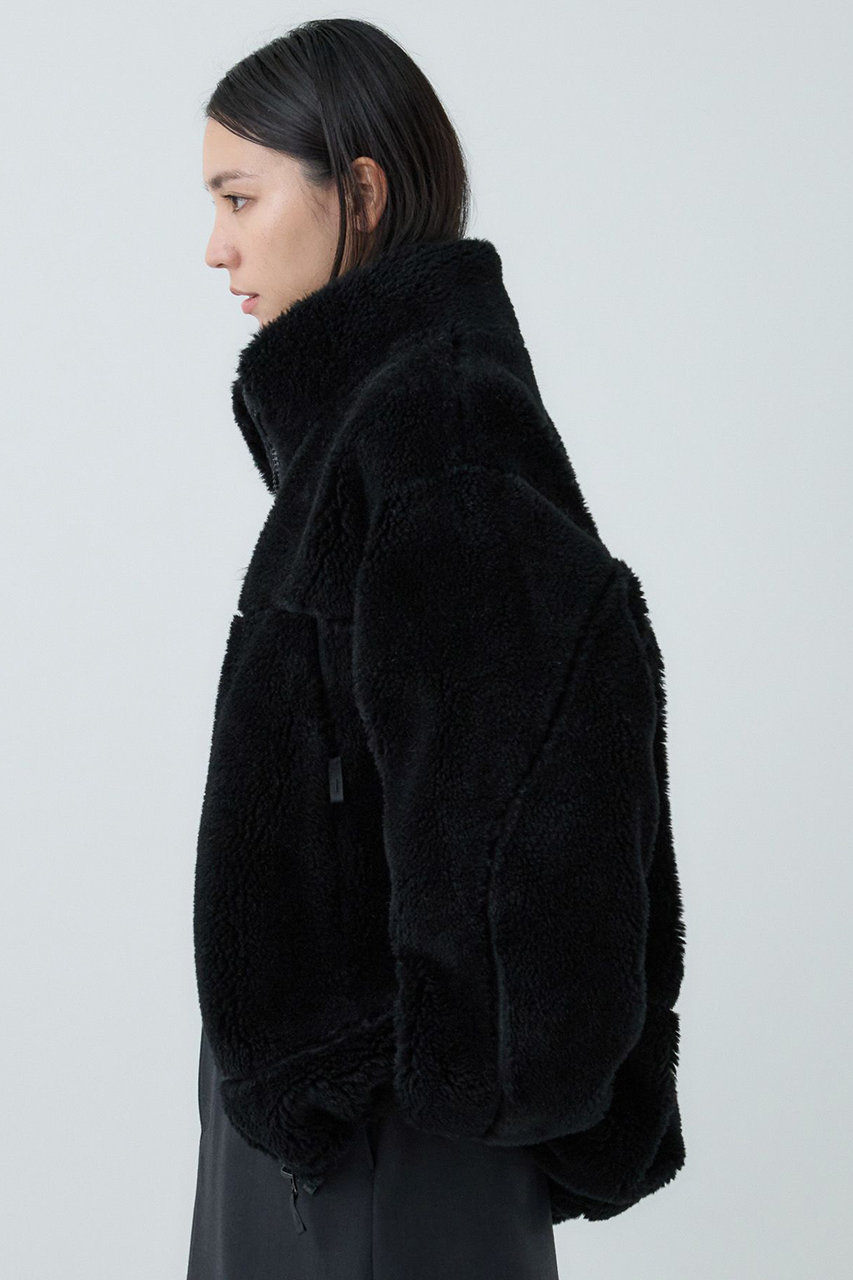 Chaos(カオス)｜ウールボアブルゾン/ブラック の通販｜ELLESHOP・(エル