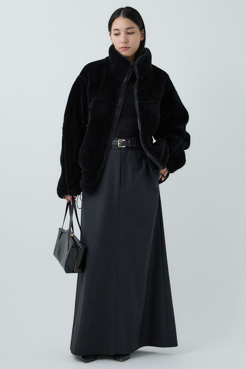 Chaos(カオス)｜ウールボアブルゾン/ブラック の通販｜ELLESHOP・(エル