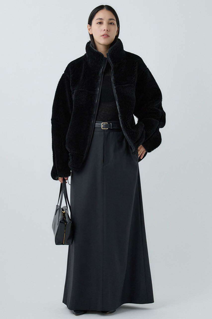 Chaos(カオス)｜ウールボアブルゾン/ブラック の通販｜ELLESHOP・(エル