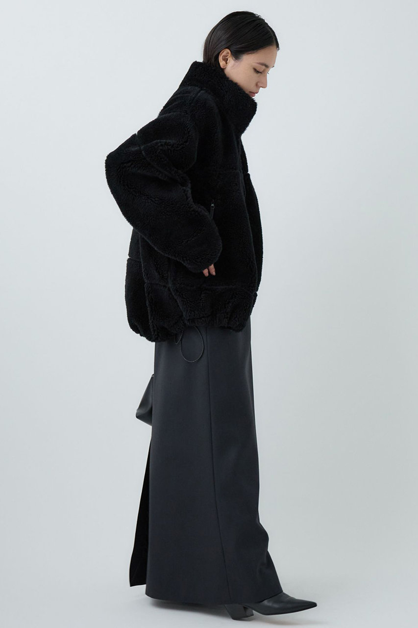 Chaos(カオス)｜ウールボアブルゾン/ブラック の通販｜ELLESHOP・(エル