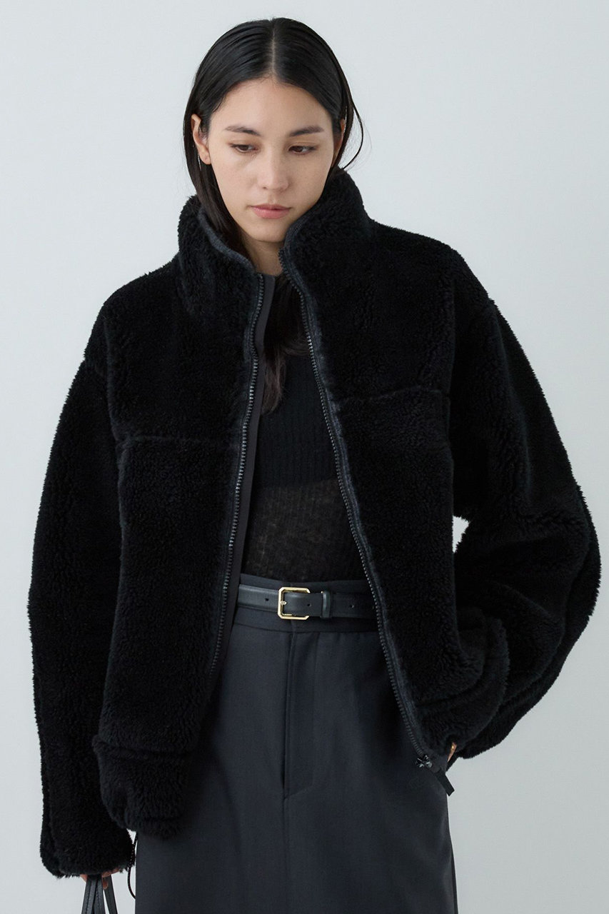 Chaos(カオス)｜ウールボアブルゾン/ブラック の通販｜ELLESHOP・(エル