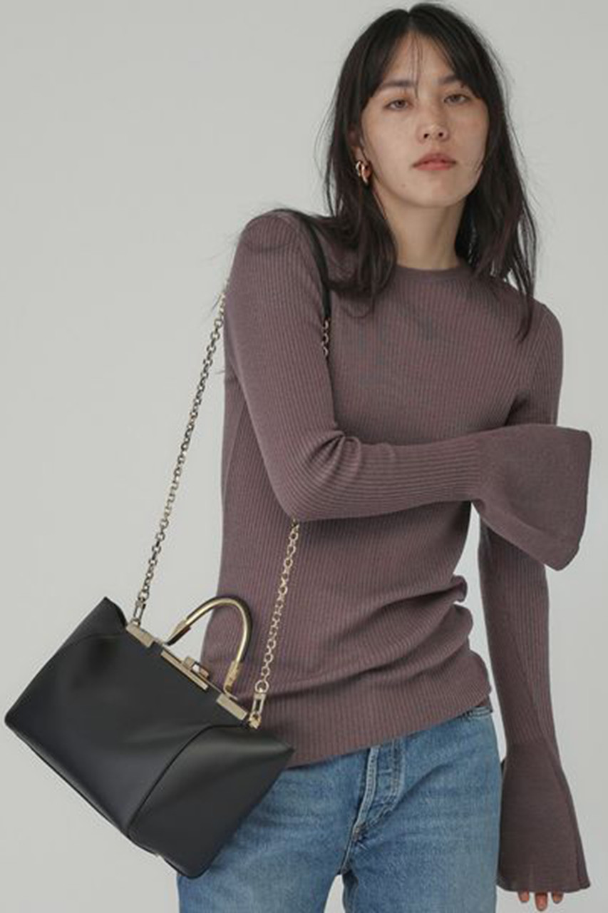 マルセルリブクルーネックニット