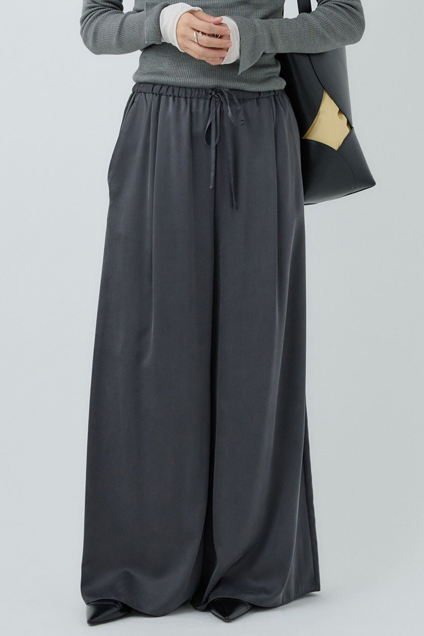 Chaos モーラワイドパンツ (チャコール, F) カオス ELLE SHOP