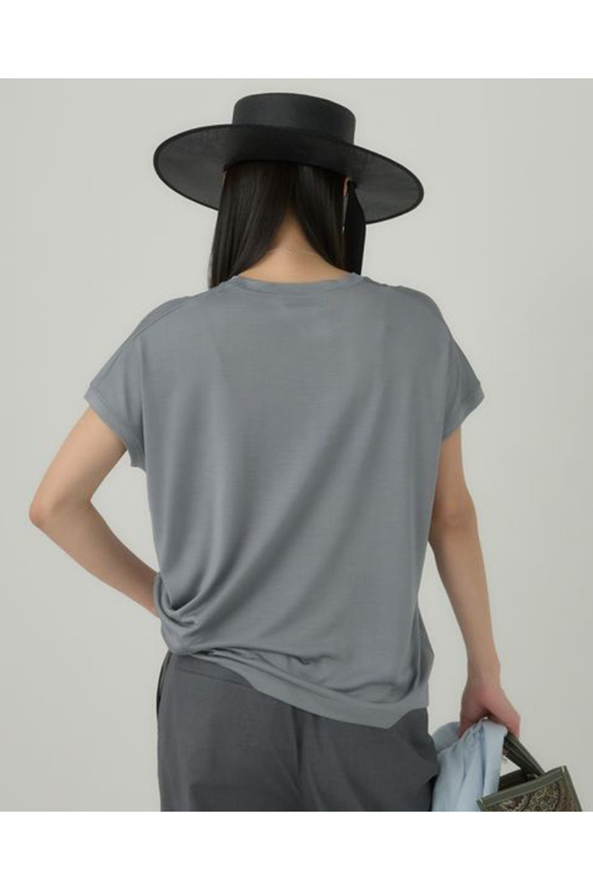 Chaos(カオス)｜シルクフレーズTシャツ/ブルーグレー の通販