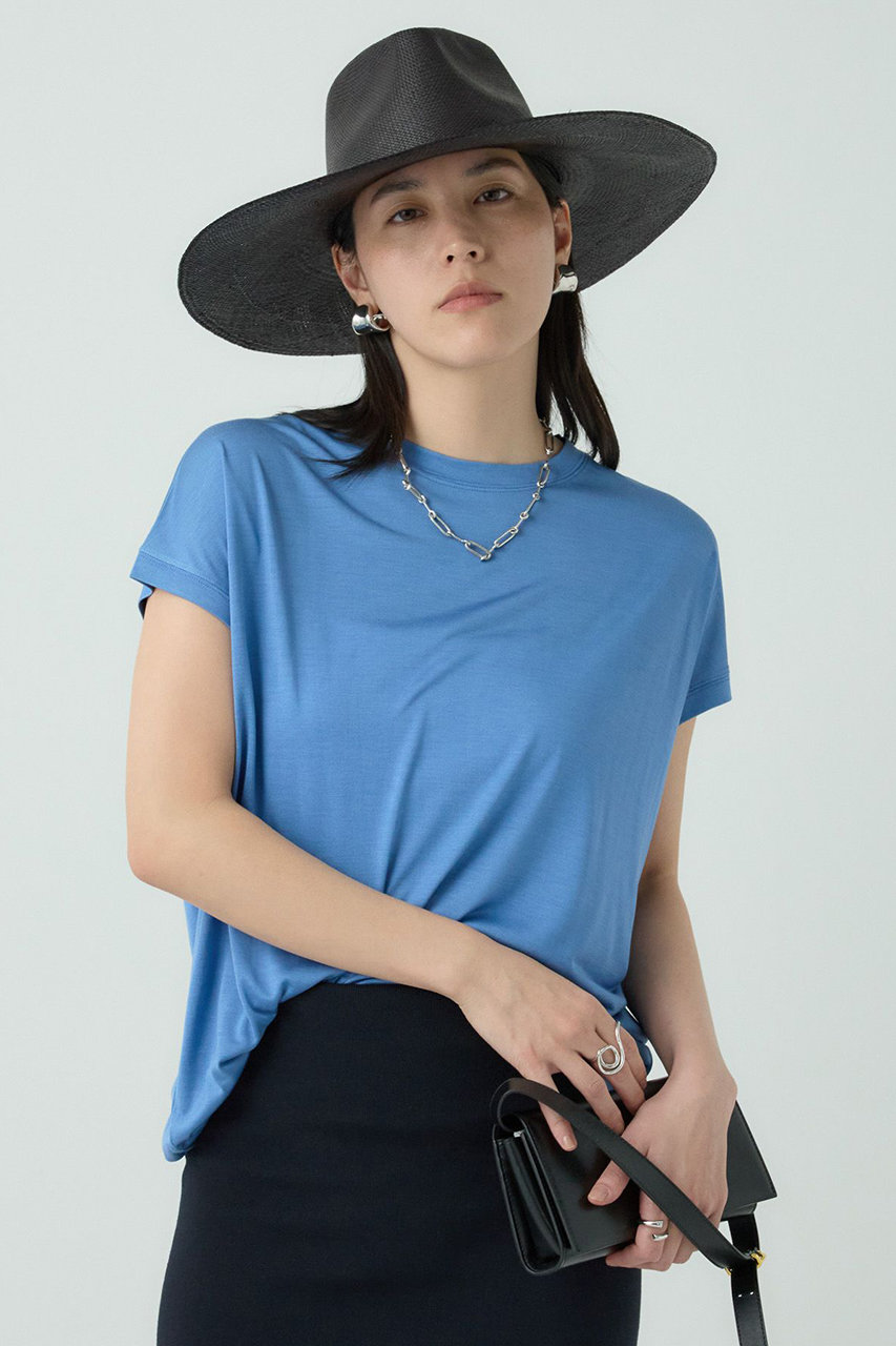 Chaos(カオス)｜シルクフレーズTシャツ/ブルー の通販｜ELLESHOP
