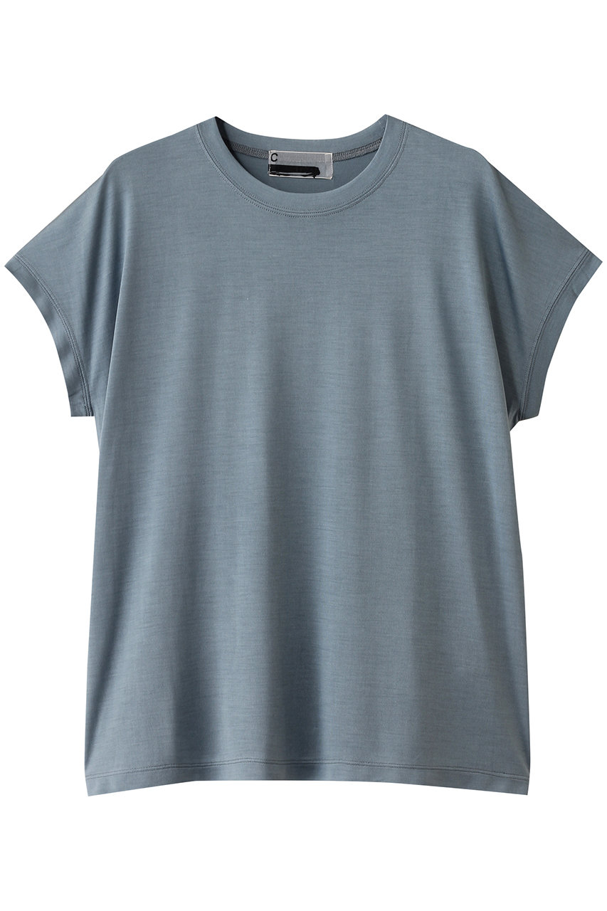 Chaos シルクフレーズTシャツ (ブルー2, F) カオス ELLE SHOP Chaos シルクフレーズTシャツ (ブルー2, F) カオス ELLE SHOP