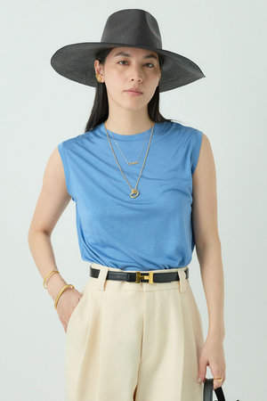 カオス/ChaosのシルクフレーズノースリーブTシャツ(110100/110101)