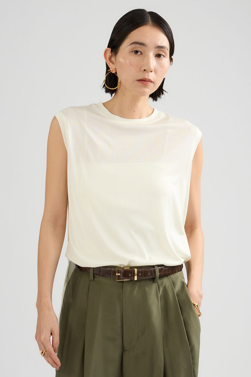 カオス/Chaosの【予約販売】シルクフレーズノースリーブTシャツ(オフホワイト/994188)