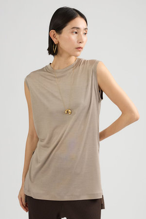 カオス/Chaosの【予約販売】シルクフレーズノースリーブTシャツ(110100/110101)