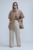 OUTLET商品♠ BASSOLS/バッソルズ　リネンセット　ベージュ Q セットアップ対応》ウォッシャブルハイスペック麻調愛されセミワイド