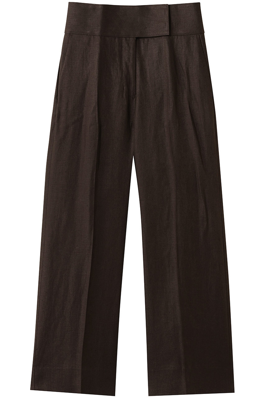 カオス/Chaosのリネンヘリンボンストレートパンツ(ブラウン/991816)