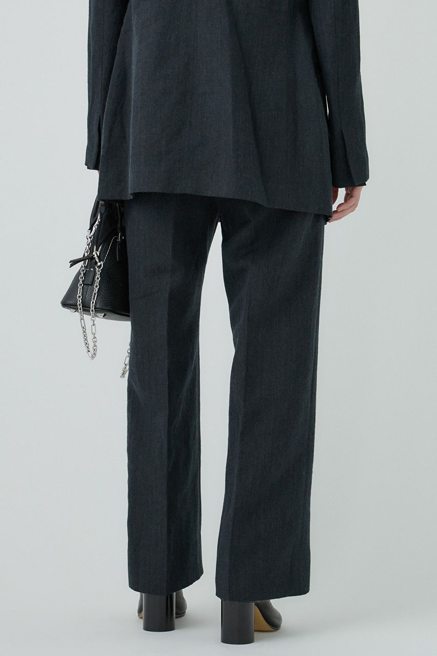 Chaos(カオス)｜ウィンターヘリンボーンストレートパンツ/チャコール