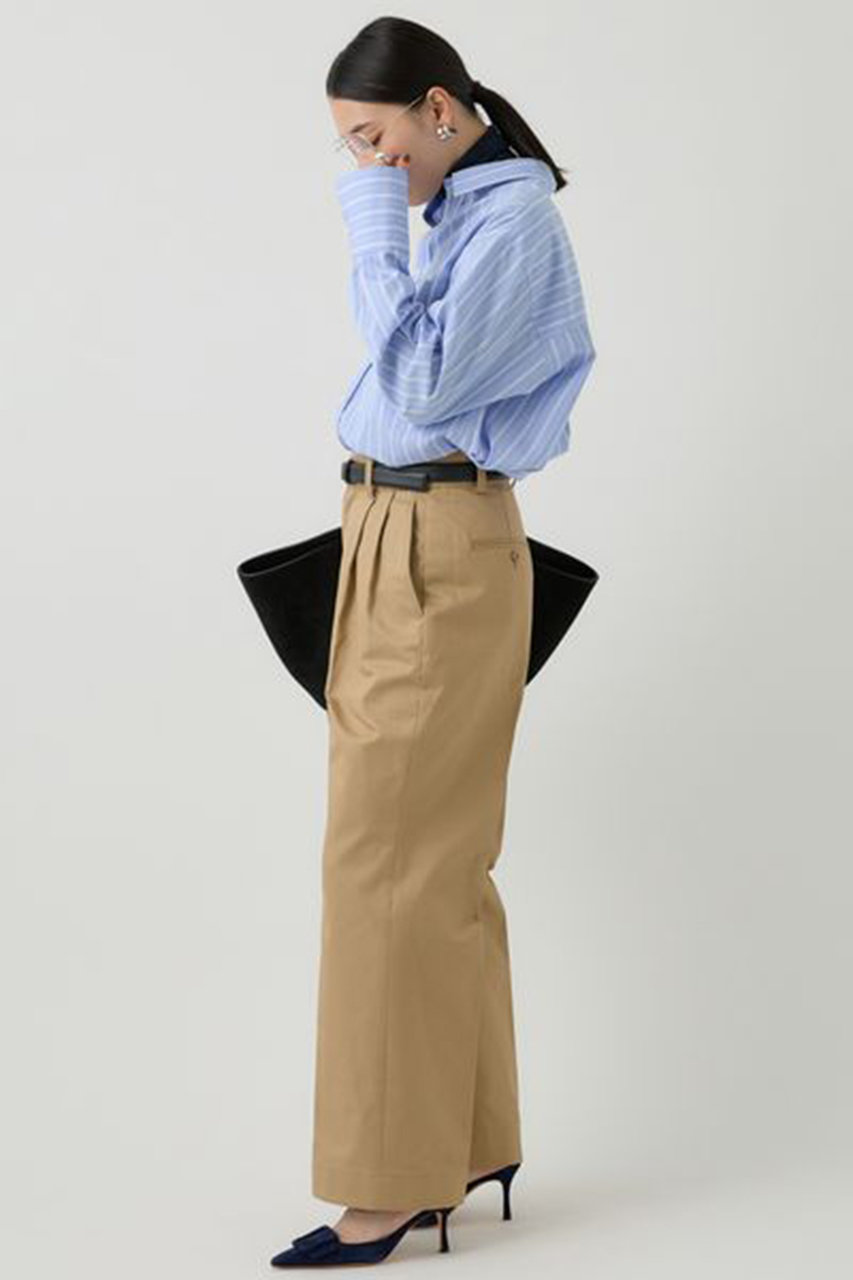 大特価 pop Chaos(カオス)｜2タックチーノパンツ/ベージュ の通販｜ELLESHOP パンツ