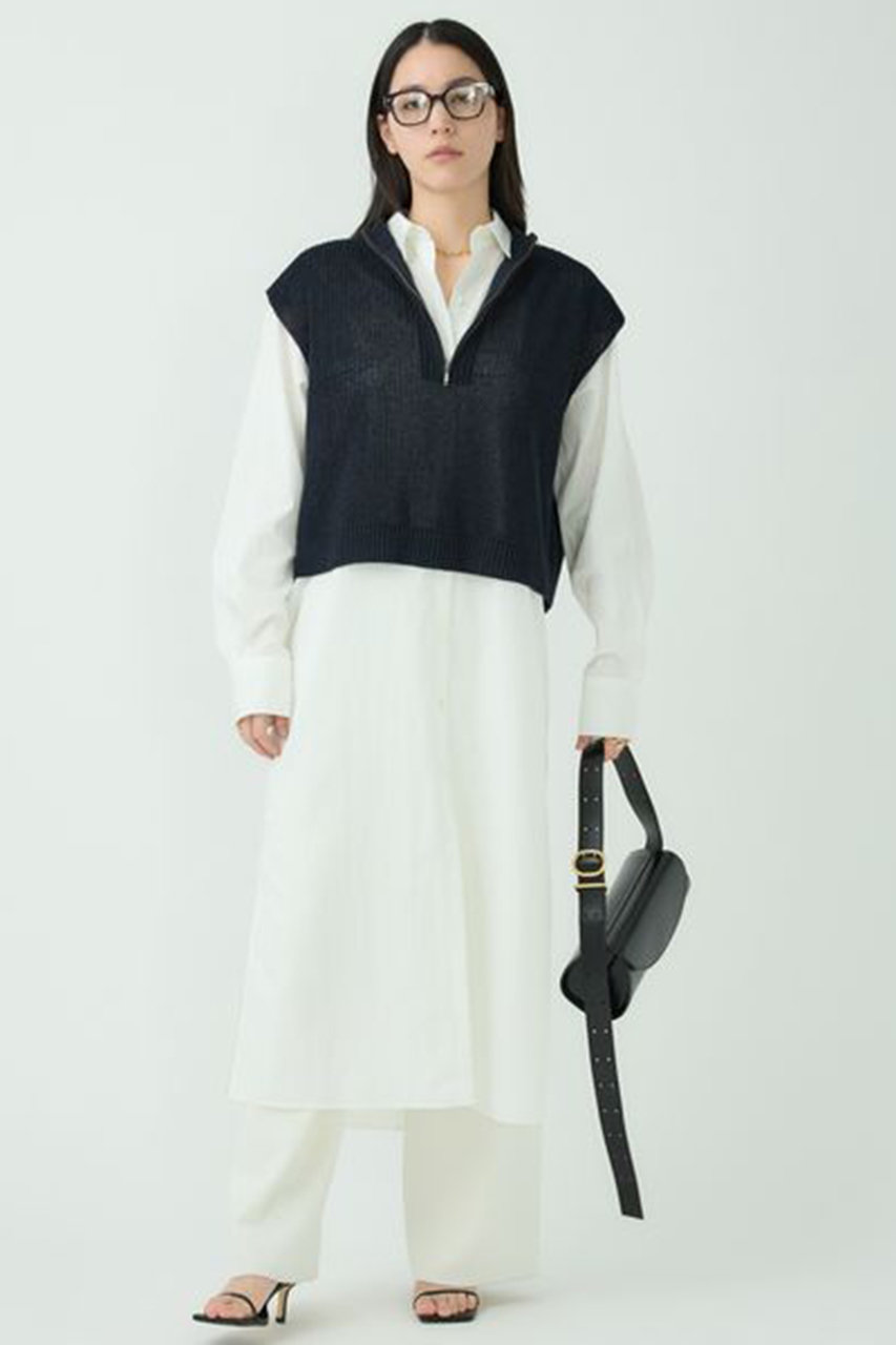 Chaos(カオス)｜リムシャツワンピース/ホワイト の通販｜ELLESHOP