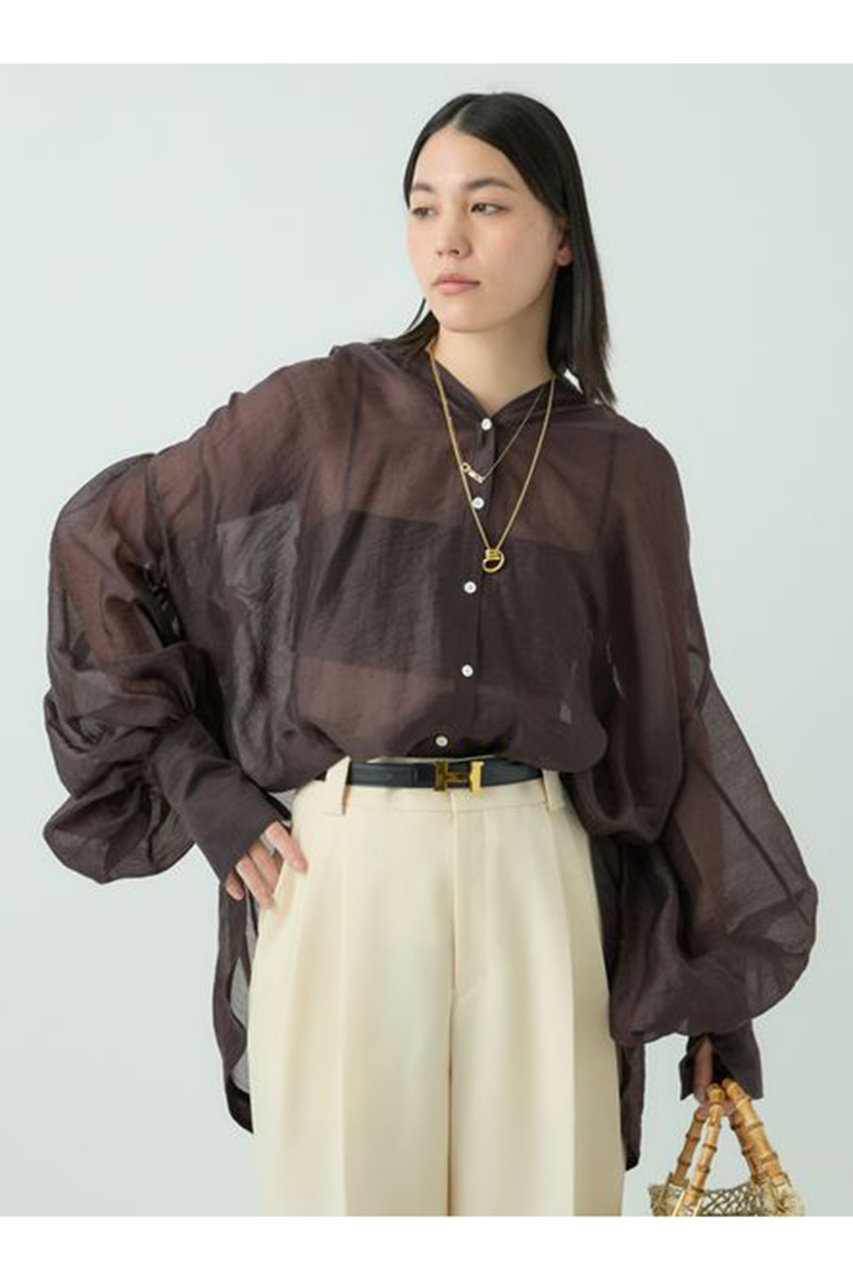 Chaos 35,200円 25S/S現行販売中 レベッカブラウス Chaos(カオス)｜レベッカブラウス/ブラウン の通販｜ELLESHOP・(エル