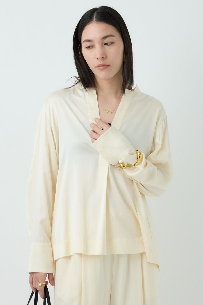 Chaos モーラスタンドスキッパーブラウス (アイボリー, F) カオス ELLE SHOP Chaos モーラスタンドスキッパーブラウス (アイボリー, F) カオス ELLE SHOP